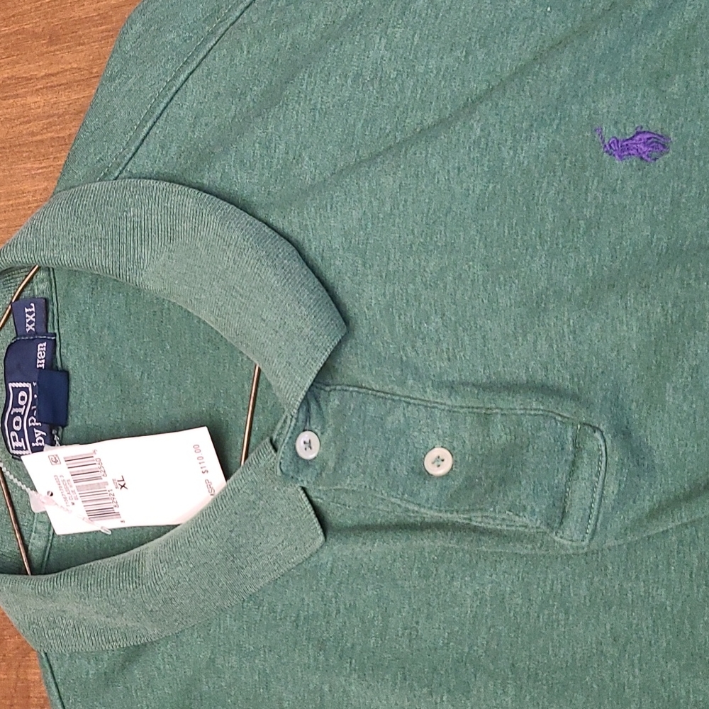 Ralph Lauren XXL Green Long Sleeve Cotton Pullover Shirt